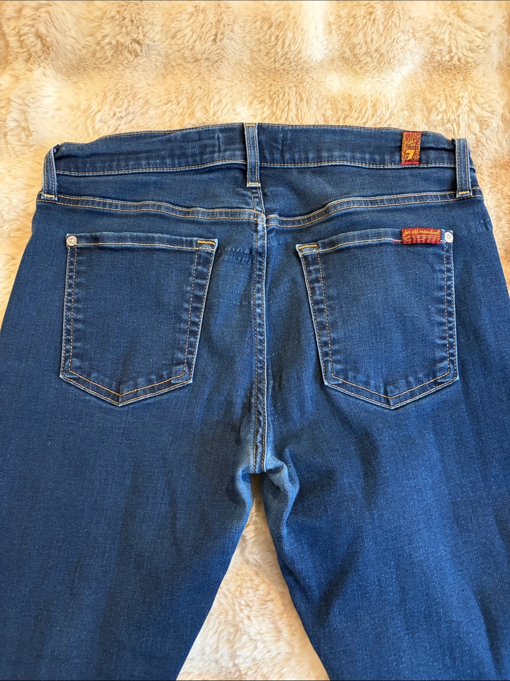 7 for all Mankind the ankle skinny jean size 29 b(lair) denim dark wash - Picture 8 of 9